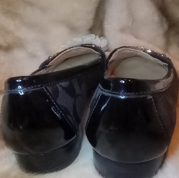 Coach Navy Blue Loafers with Silver Accents - Picture 6 of 6